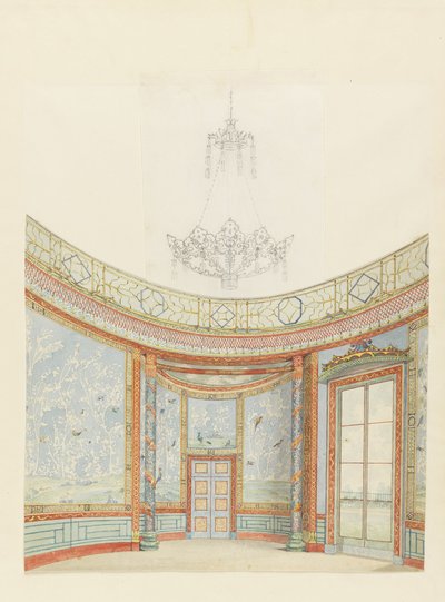 Progetto per la decorazione del salone, il Royal Pavilion, Brighton da Frederick Crace